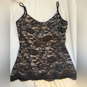 Lace Black Tank Top - Boston Proper